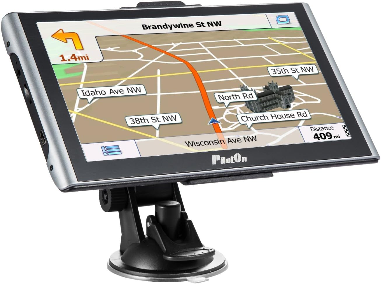 GPS Navigation for Car,800x480,8GB Capacitive and 256DDR 7 inch Navigation systems Included Overall America Maps Directions with 2 Car Charger.