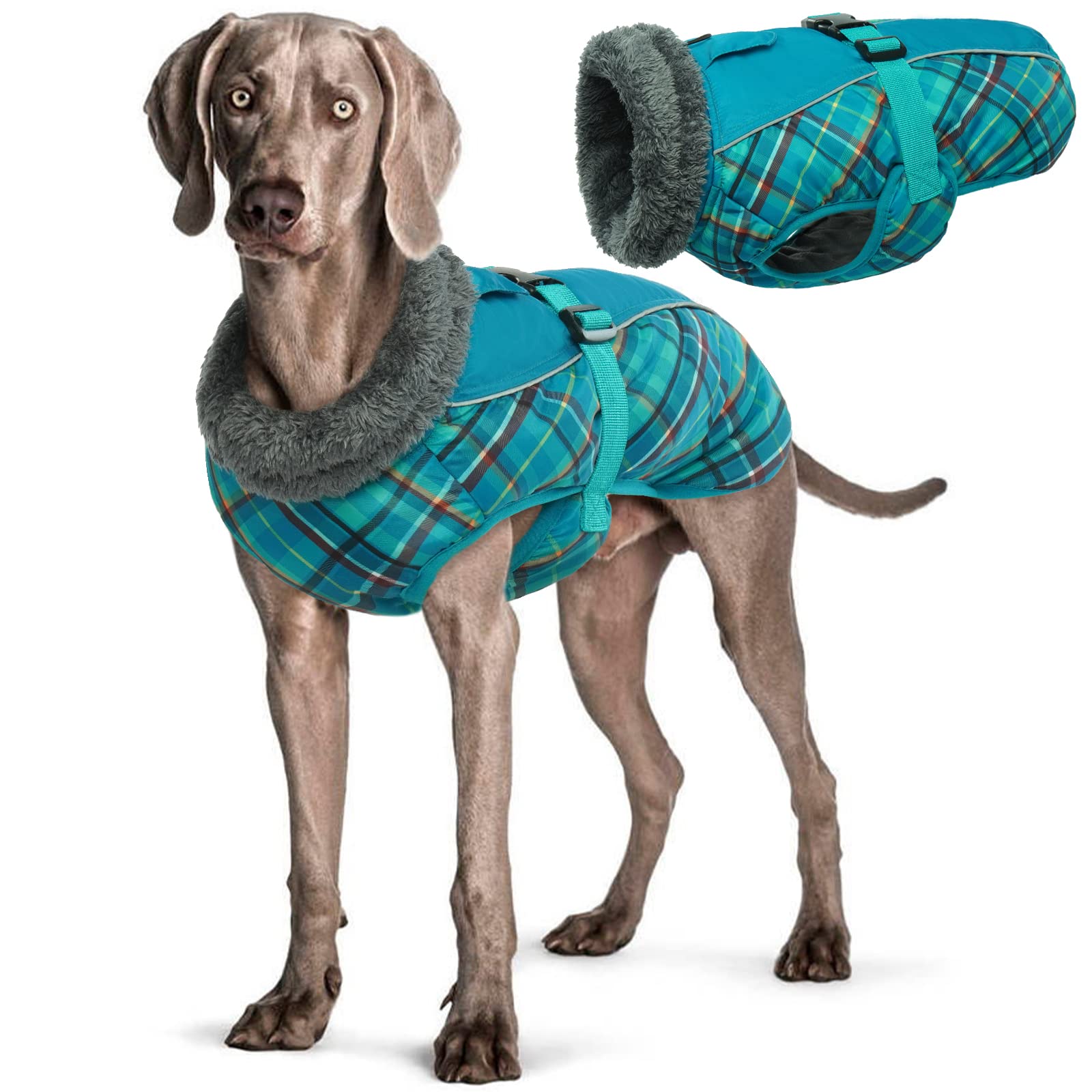 Hjyokuso Dog Coats Waterproof, Winter Dog Jacket, Warm Coats & Jackets For Dogs With Harness Hole, Dog Clothes For Small Medium Large Dogs — image 1