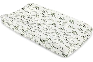 CRANE BABY Parker Quilted Leaf Change Pad Cover