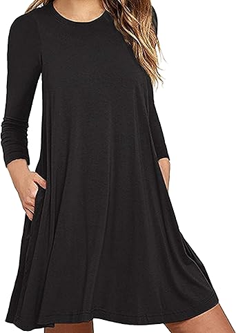 Robe tunique noire femme Clearance