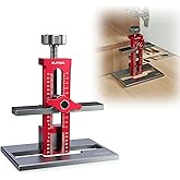 RUITOOL Upgrade 3-in-1 Cabinet Door Mounting Jig with Support Base, Installation Tool for Frameless or Face Frame Cabinet Doors, Adjustable Aluminium Alloy Hardware Jig for Wall and Base Cabinets