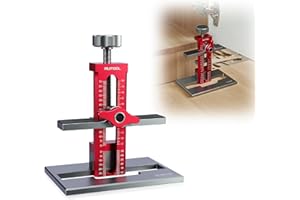 RUITOOL Upgrade 3-in-1 Cabinet Door Mounting Jig with Support Base, Installation Tool for Frameless or Face Frame Cabinet Doors, Adjustable Aluminium Alloy Hardware Jig for Wall and Base Cabinets
