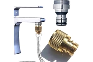 Quick Disconnect Shower Hose to Sink Faucet Snap Adapter, Indoor Faucet Hose Attachment for Bathtub, Bathroom and Kitchen