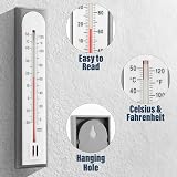 Thermometer World Accurate Room Thermometer Grey Wall Mount Indoor Outdoor view 4