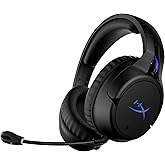HyperX Cloud Flight – Wireless Gaming Headset for PS5 and PS4, Up to 30-hour battery, Memory foam ear cushions and premium leatherette, Noise-Cancelling Microphone with LED Mic Mute