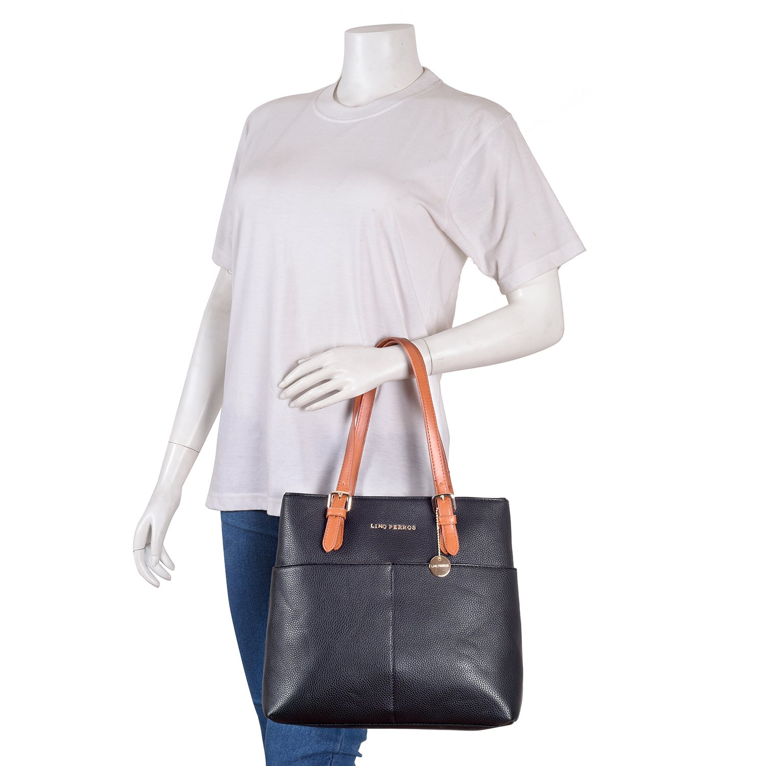 lino perros women's handbag (black)