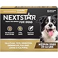 NEXTSTAR Flea and Tick Prevention for Dogs, Repellent, and Control, Fast Acting Waterproof Topical Drops for Medium Dogs, 1 Month Dose