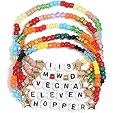 AICase for Stranger Merch Gifts Toys Inspired Bracelets 5 Pcs Stackable Stretch Friendship Beaded Bracelets Stranger Merchandise Jewelry Gifts for Fans Birthday Christmas Stocking Stuffers_3209