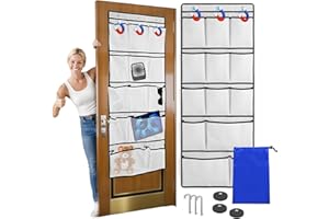 LAIDOLAILA Magnetic Cruise Door Organizer – 13-Pocket Hanging Storage with 2 Large Shoe Pockets, No Hook Needed, Includes 3 B