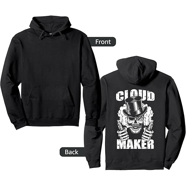 Amazon.com: Cloud Maker Vaper Skull - Sub-Ohm Coil Vape Streetwear Pullover  Hoodie : Clothing, Shoes & Jewelry