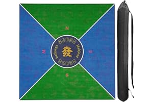BAFLOVGA 31.5" Thick Mahjong Tablecloth, Mahjong Mat with Carrying Bag, Anti Slip and Noise Reduction Mahjong Table Cover Mat, Board Game Table Mat for Poker, Dominoes, Card, Board & Tile Games