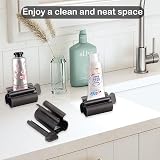 UDQYQ Toothpaste Squeezer 2 Pack - Stainless Steel Tube Wringer Matte Black view 6
