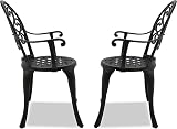 Centurion Supports Prego 2 Large Bistro Chairs Black Aluminium Armrests view 6