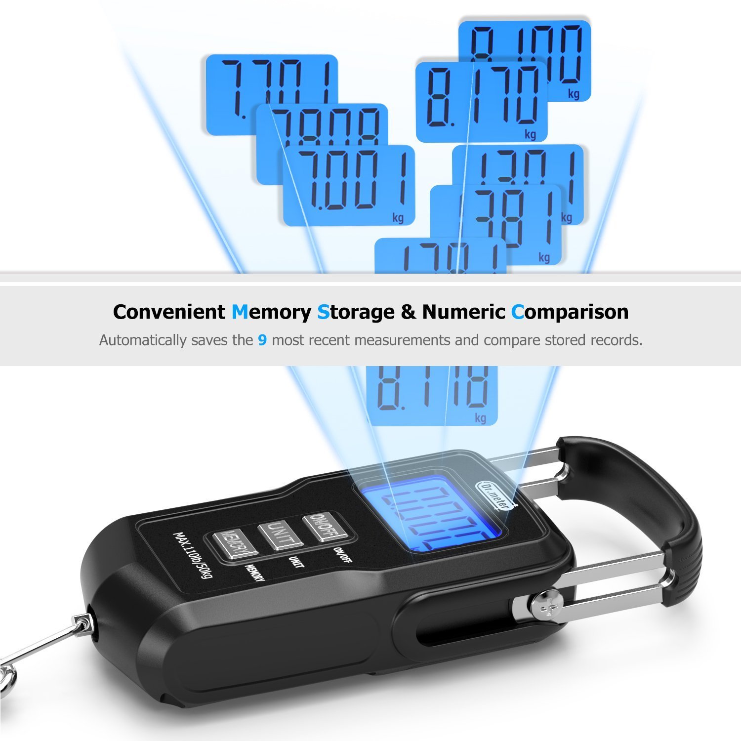 Pesa Valigia Da Viaggio, Bilancia Per Valigie 110lb/50kg, Bilancia Pesa Valigie Da Viaggio Elettronica Digitale Funzione Tara LCD Display Per Viaggi All'aperto Casa🥰🥰😘  Siamo In Corso Del Popolo 225/3 Mestre #valigia - 7