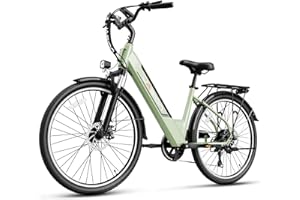 Jasion Roamer/ST Electric Bike for Adults, 26" 528WH Commuter E Bike for Adults, 1200W Peak Motor, 62miles & 28MPH City Cruis