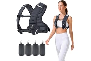 Sportneer Adjustable Weighted Vest: 6-10lb/10-18lb Weighted Walking Vest for Women with 4/8 Weight Packs Fast Adjust Comforta