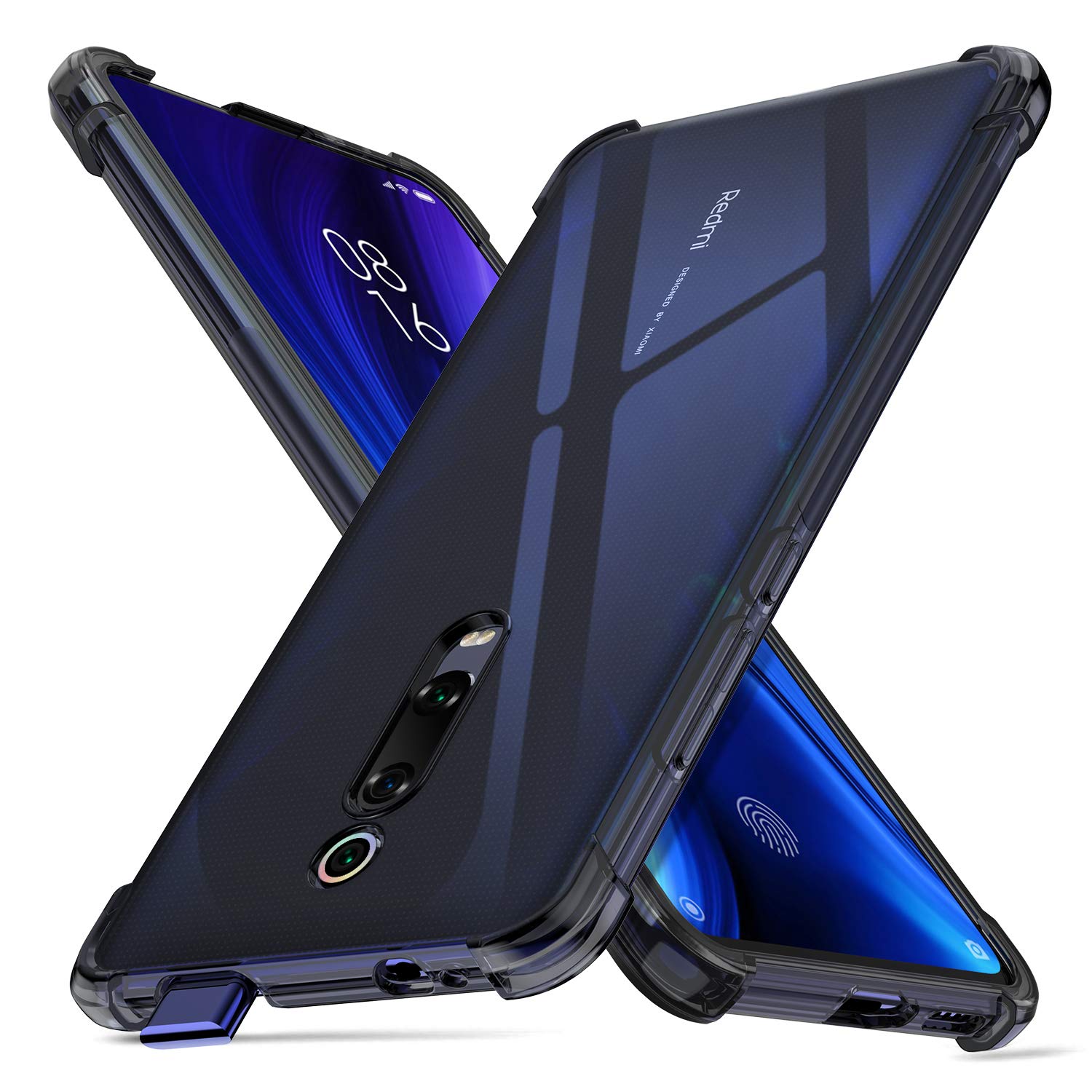 deconext Compatible with Xiaomi Mi 9T Case, Minimalism [Shock Absorption] Reinforced Corners TPU Cushion Anti-scratch Flexible Transparent Bumper Covers for Xiaomi Mi 9T(2019) 6.39' Cloudy Black