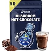Mushroom Hot Chocolate for Calm, 50 Servings Cocoa Powder | 10 Mushrooms Supplements with Magnesium Glycinate, L-Theanine, Ashwagandha & GABA | Support Focus, Mood & Sleep | Vegan & Keto, Gluten-Free