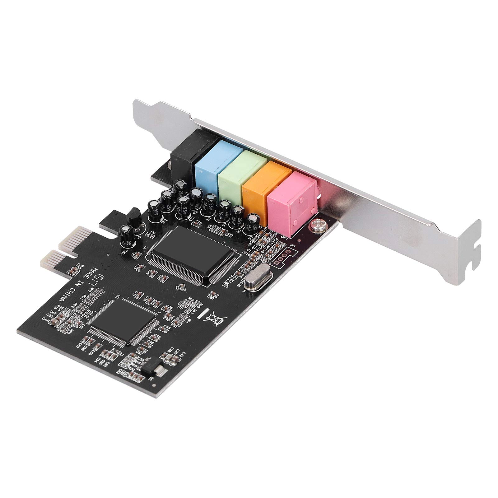 PCI-E 5.1Stereo Audio Card,Fullduplex 5.1channel PCIExpress Sound Card,for Win 7 Desktop Computer