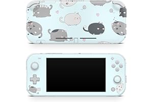 TACKY DESIGN Cute Cats Decal Skin Compatible with Nintendo Switch Lite, Kawaii Animal Skin for Nintendo Switch Lite Cover, Premium Vinyl 3M Full Wrap Decal