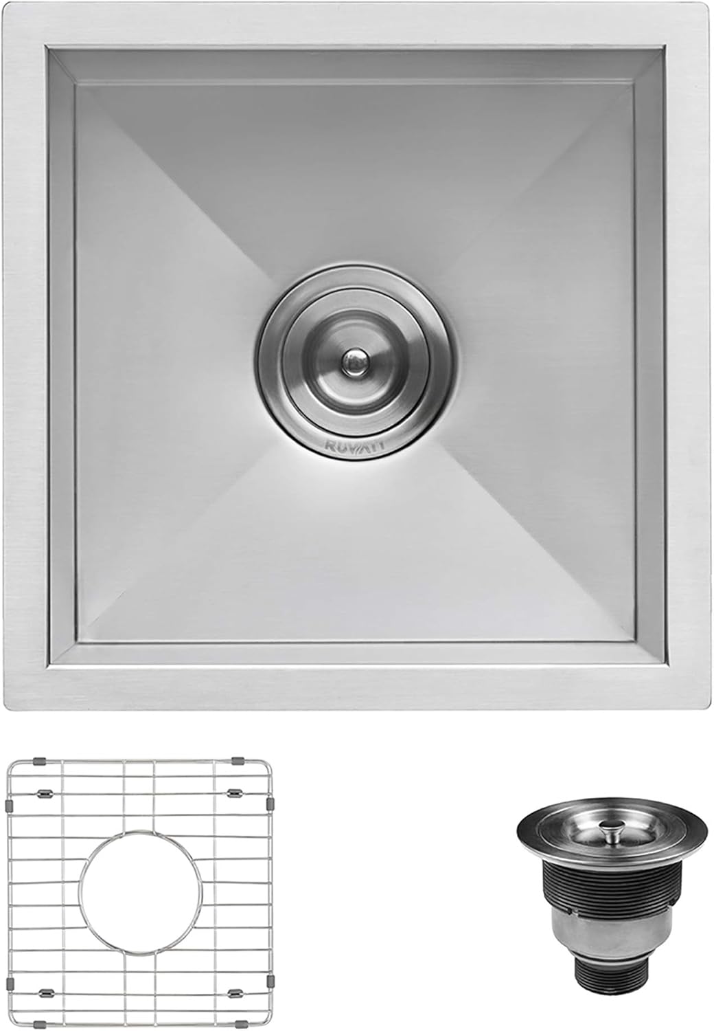 Ruvati 13 X 15 Inch Undermount 16 Gauge Zero Raduis Bar Prep