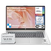 HP 17 Touchscreen Laptop PC, 17.3 Inch HD+ Touch Screen Business Laptop Computer, Intel 10-Core i7, Windows 11 Pro, 10-Key Backlit Keyboard |Fingerprint | Rose Gold | 32GB RAM 2TB SSD