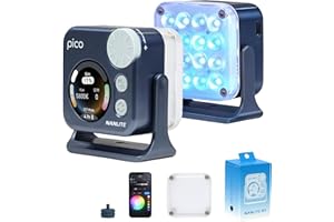 Nanlite Pico Portable LED Fill Light – Full Color RGB, Snap-On Attachment for Phone/Camera Photography, Live Streaming, Video Content Creation (Midnight Blue)