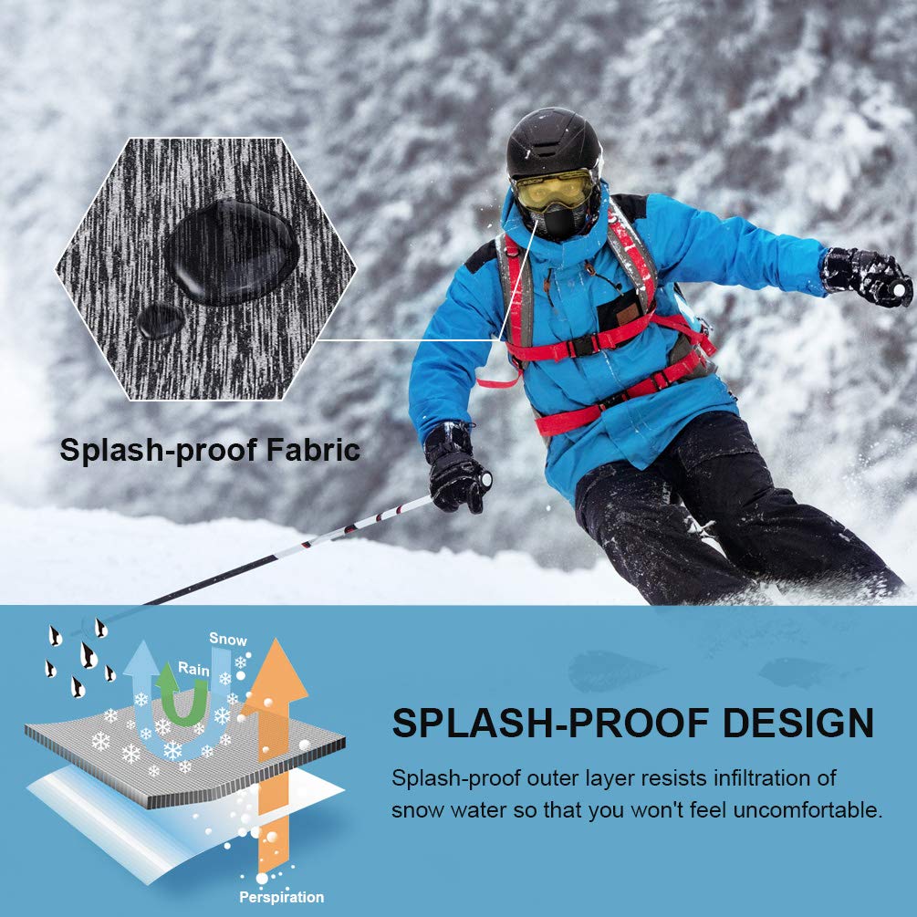 VBIGER Winter Balaclava Face Mask Windproof Ski Mask Cold Weather Face Mask for Men Women (Grey)