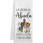WOTYPU Abuela Gifts Kitchen Towels, Grandma Grandmother Gifts Dish Tea Towel, Spanish Grandma Gift Hand Towels for Kitchen Dining Room Decor, 16x24 Inch
