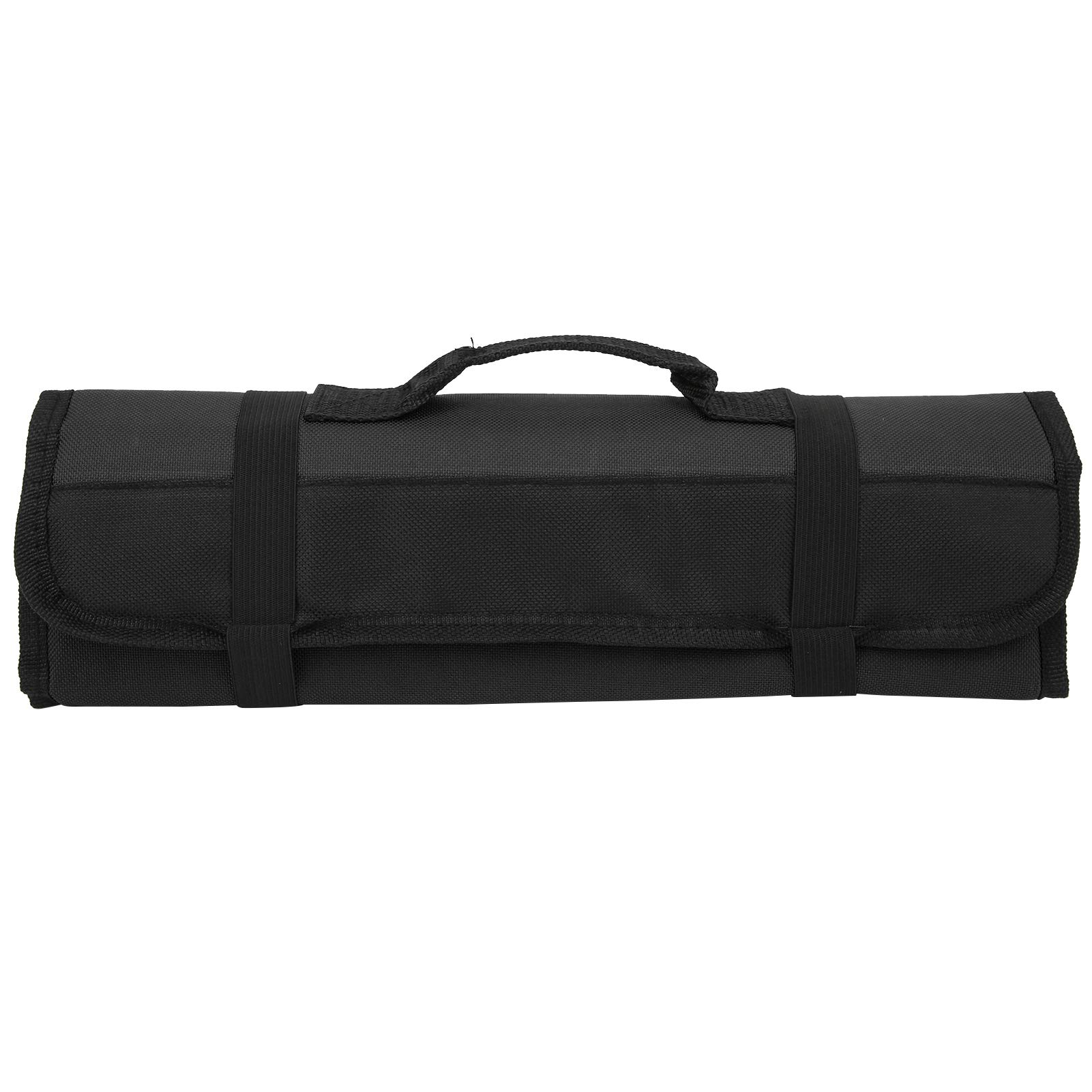 Tool Multi-Pocket Hand Roll-Up Organizer Bag, Portable Foldable Wrench Organizer & Tool Pouch for Roll Storage (black)