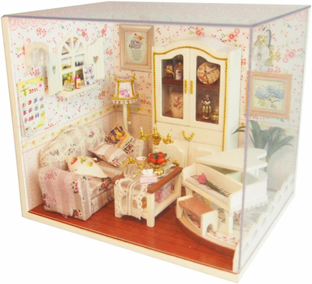 Wind of Spring Kits Dollhouse Miniature DIY House Room With Furniture Cover Handcraft Christmas Birthday Gift Deeply Love