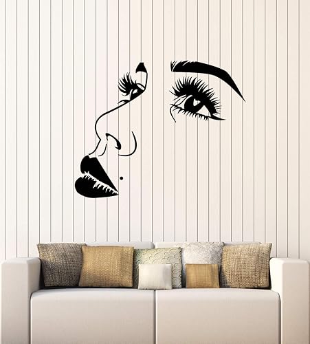Amazon Com Vinyl Wall Decal Beauty Salon Face Makeup Sexy Girl