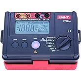 UNI-T 1000V Megohmmeter Insulation Tester, Ground Resistance Meter | Megger Meter 0 Megohm to 5.5G&Omega; with AC 100V/250V/500V Testing Voltage &amp; LCD Display Backlight UT501A