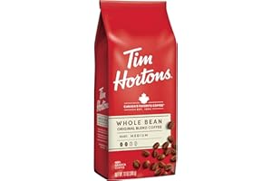 Tim Hortons Whole Bean Original, Medium Roast Coffee, Made with 100% Arabica Beans, 32 Ounce Bag