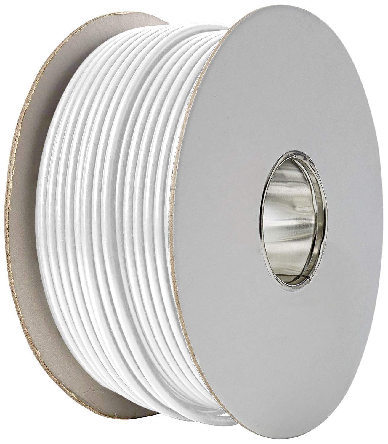 RosenetSys RG6 WHITE Coaxial Digital Satellite & Aerial Cable Reel 100m Double Shielded for HD, Ultra HD and 4k Reception