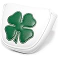 4 Leaf Clover Golf Mallet Putter Cover Headcover Club Protector Magnetic Clover for Odyssey 2ball,Red Oworks,Stroke Lab,Scotty Cameron,Taylormade Putters