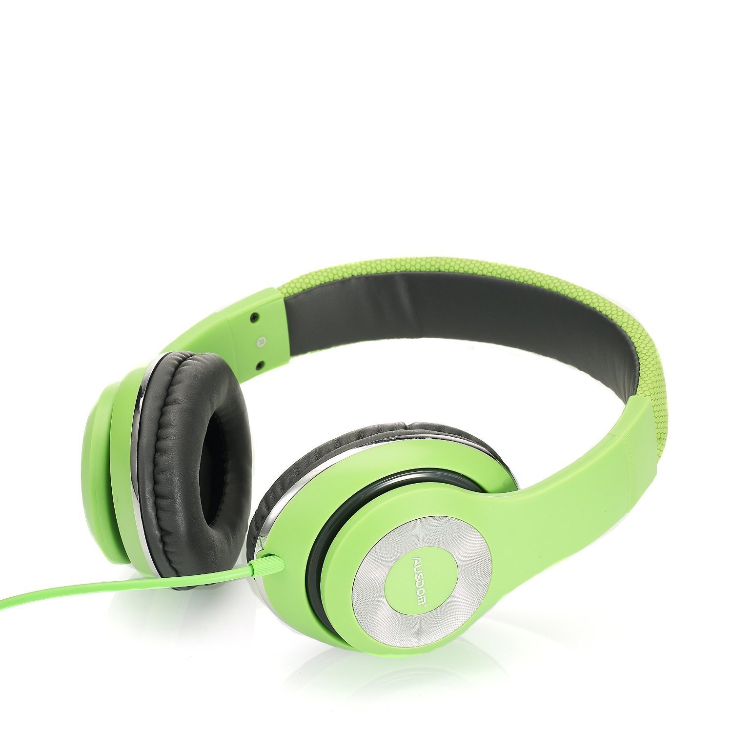 Ausdom F01 Kopfhörer Hi-Fi Stereo On-Ear Kopfhörer Ohrhörer mit Mikrofon 3.5mm-Anschluss Gaming Headset für PC, Desktop, Laptop, Tablet, iPhone 6s/6s Plus/6/SE/5s/5/4, Samsung Huawei Kinder Smartphone Headphone (Grün)