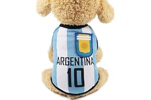 GabeFish Dog World Cup T Shirt Pets Football Jersey Sports Soccer National Team Vest Cat Summer Cool Clothes Apparel Argentina Small