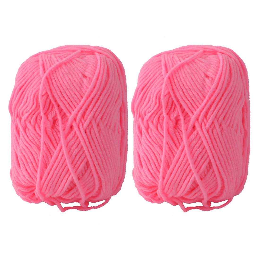 Sourcingmap Festival Gift Handmade Scarf Sweater Hat Knitting Yarn String 100g 2pcs Pink