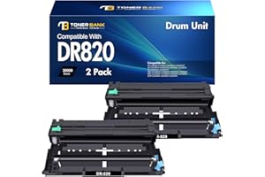 TONER BANK DR820 DR-820 Drum Unit DR 820 HL-L6200DW Compatible for Brother DR820 for HL-L6200DW Drum Unit MFC-L5850DW MFC-L5900DW MFC-L5700DW HL-L5200DW HLL6200DW L6200DW L5200DWT Printer 2 Pack