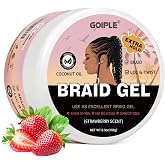 150g Braid Gel with Extra Hold, High Shine for Twists, Locs, Braids &amp; Edge Control - Smooths Frizz, Long-Lasting for Locks, Cornrows 5.3oz (Strawberry Flover)