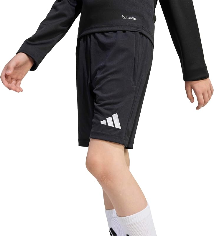 Unisex niños Entrada26 Training Kids Shorts, Black/White, 7-8 Years