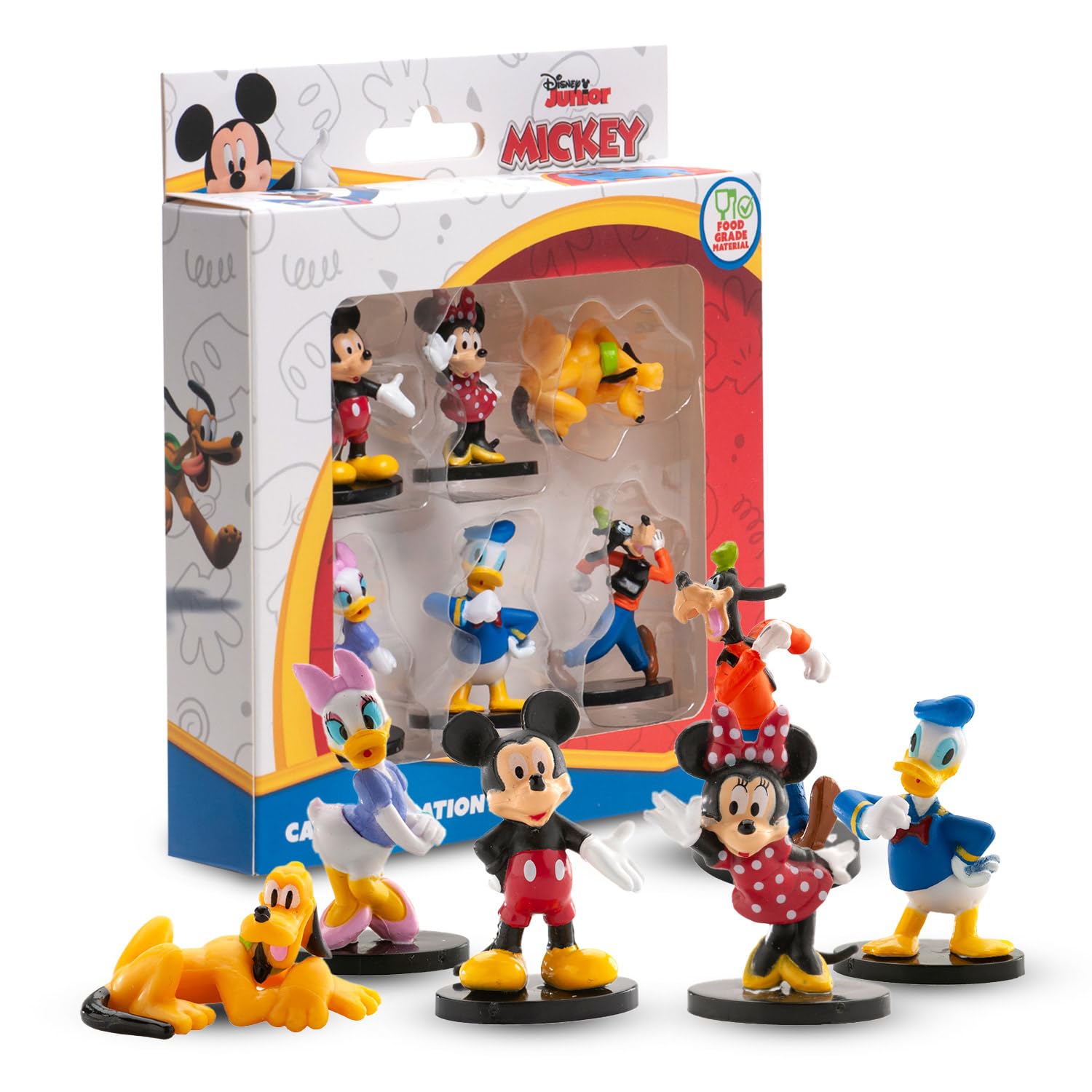 dekora - Mickey & Minnie & Friends Cake Toppers - 3.5cm each - Cupcake Toppers, Muffins, Cupcakes & Cakes - Classic Disney Characters