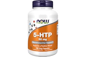 NOW Foods Supplements, 5-HTP (5-hydroxytryptophan) 50 mg, Neurotransmitter Support*, 180 Veg Capsules