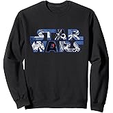 Star Wars Logo Millennium Falcon and Death Star Sweatshirt