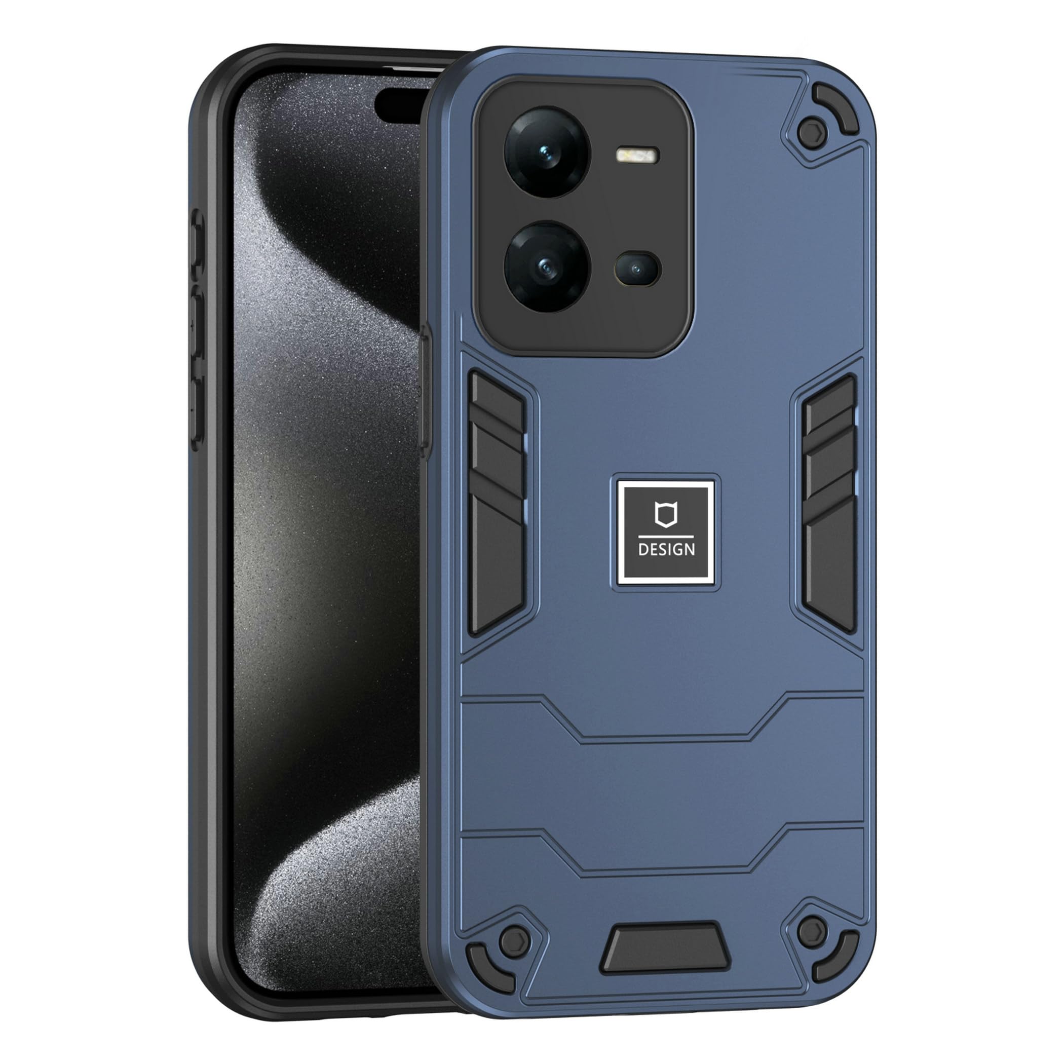 Case for vivo V25E Hard PC+TPU 2 in 1