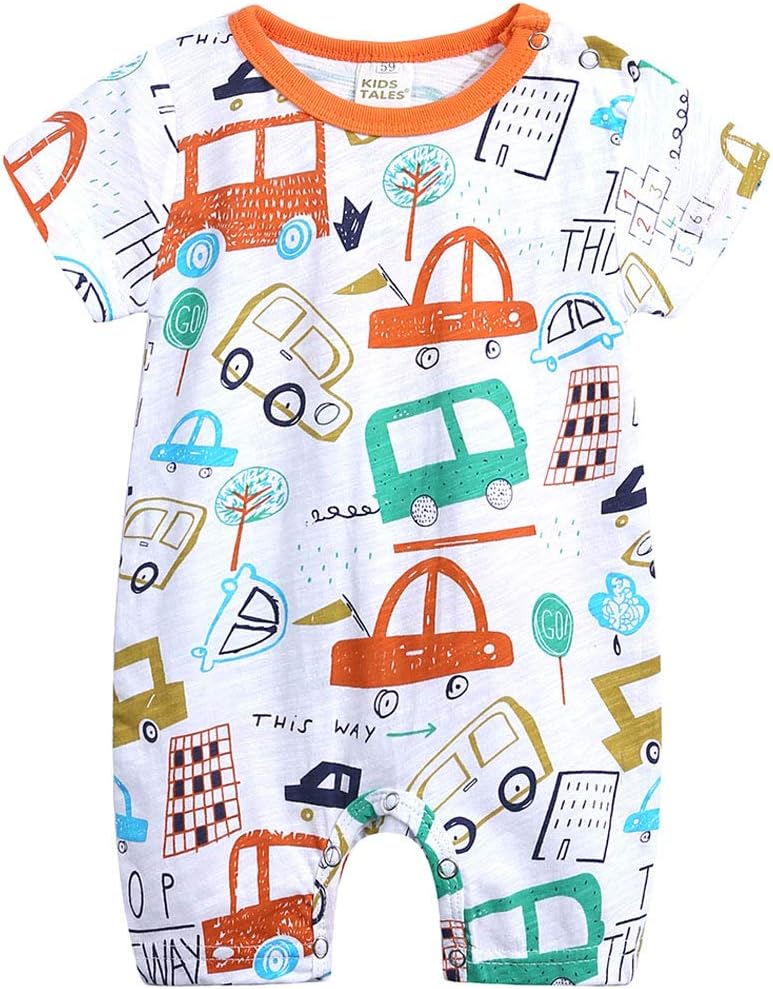 Winzero Baby Boys Girls Rompers Cotton Onsises Jumpsuit Sleepsuit Toddler Infant Newborn Cute Cartoon Pyjamas Pjs Coveralls Unisex Outfits 0-18 Months