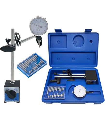 W1218A Dial Indicator With Magnetic Base For Planers & Jointers - 360° Rotation, .001" Accuracy