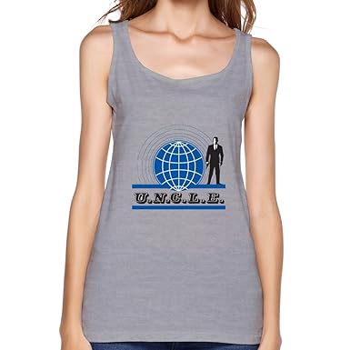 Jiaso Women's O-Neck Funny The Man From U.N.C.L.E 2015 Film Tank Top Large Gray AOPO Funny ONeck Hugh Jackman Wolverine XMen Tank Top For Women Small