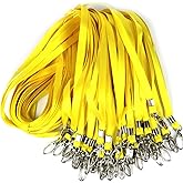 Ollain Lanyards for Name Tag Id Badges Nylon Cruise Lanyard Swivel Hooks Clips 100 Pack